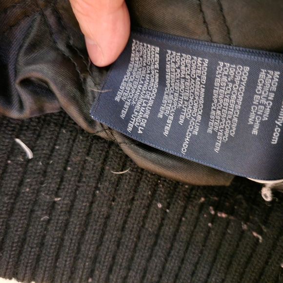 Women Tommy hilfiger black down filled short coat size small wind and waterproof - Picture 7 of 7